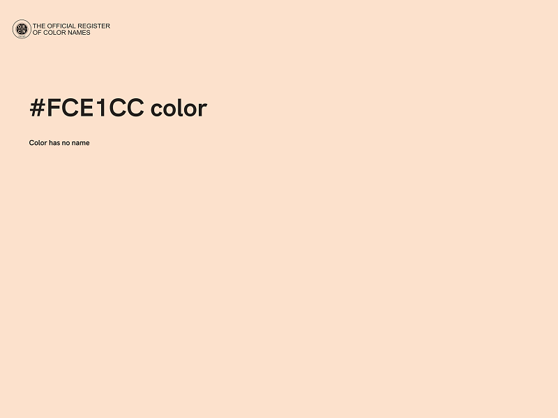 #FCE1CC color image