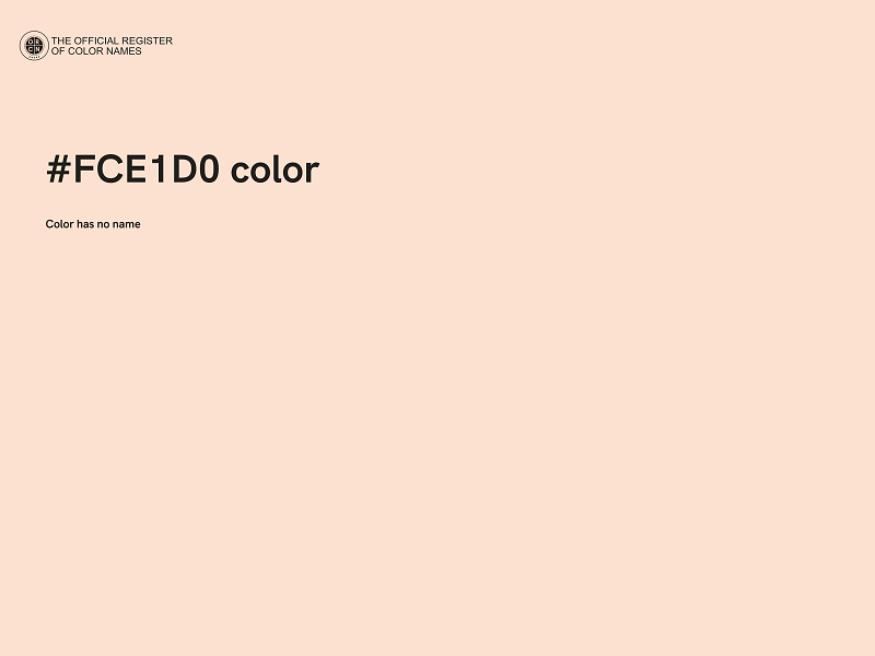 #FCE1D0 color image