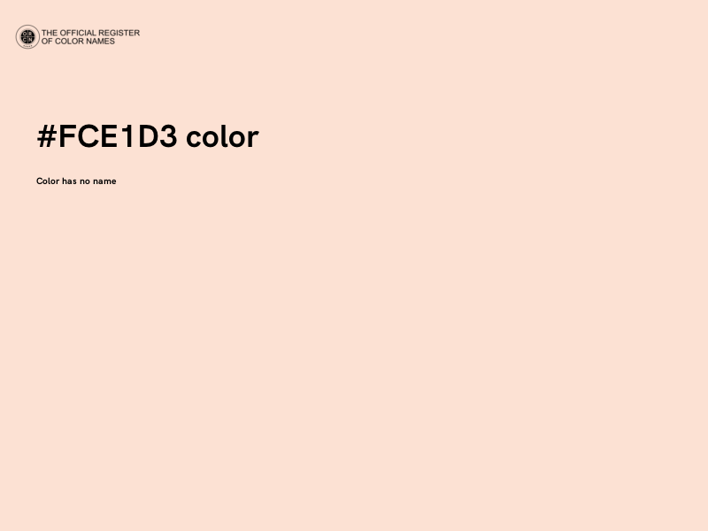 #FCE1D3 color image