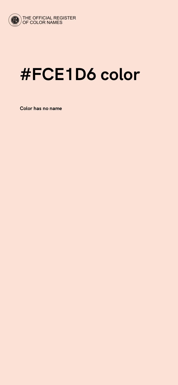 #FCE1D6 color image