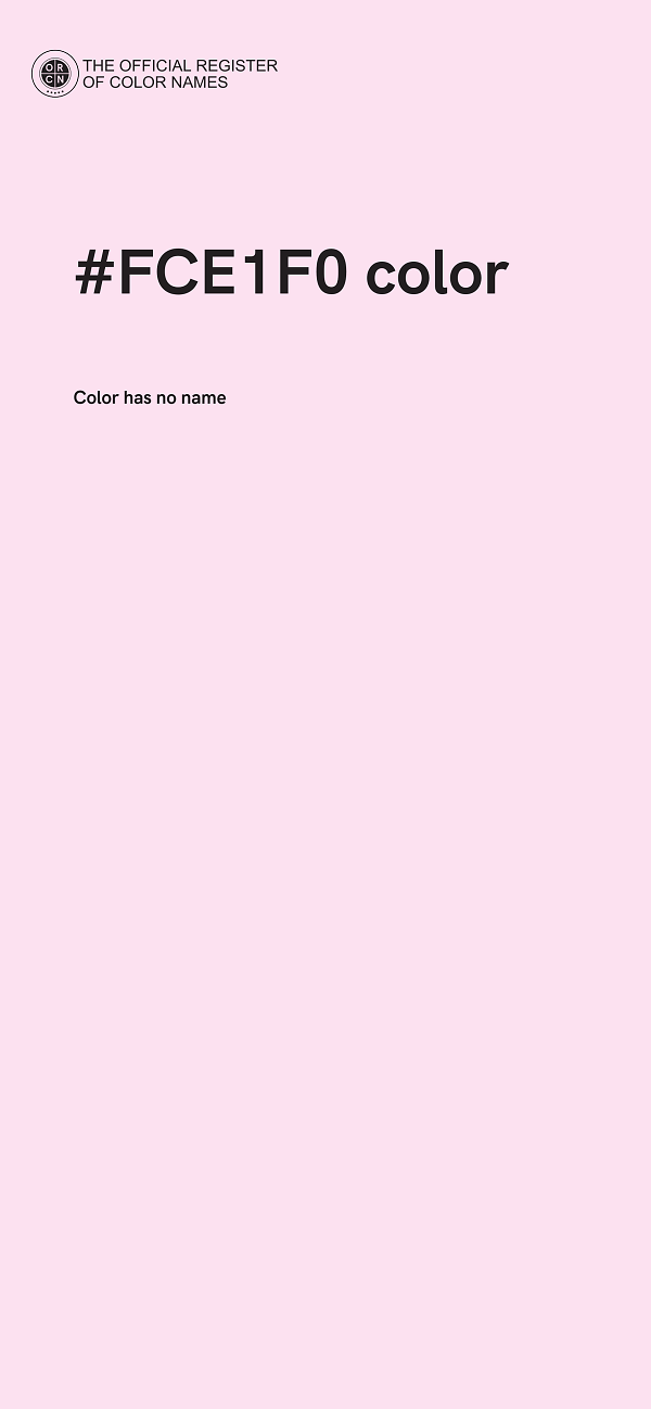 #FCE1F0 color image