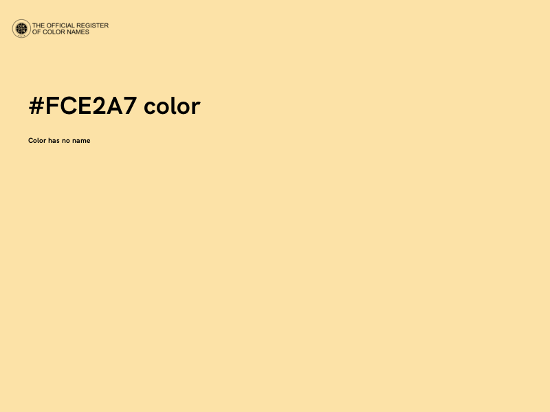 #FCE2A7 color image