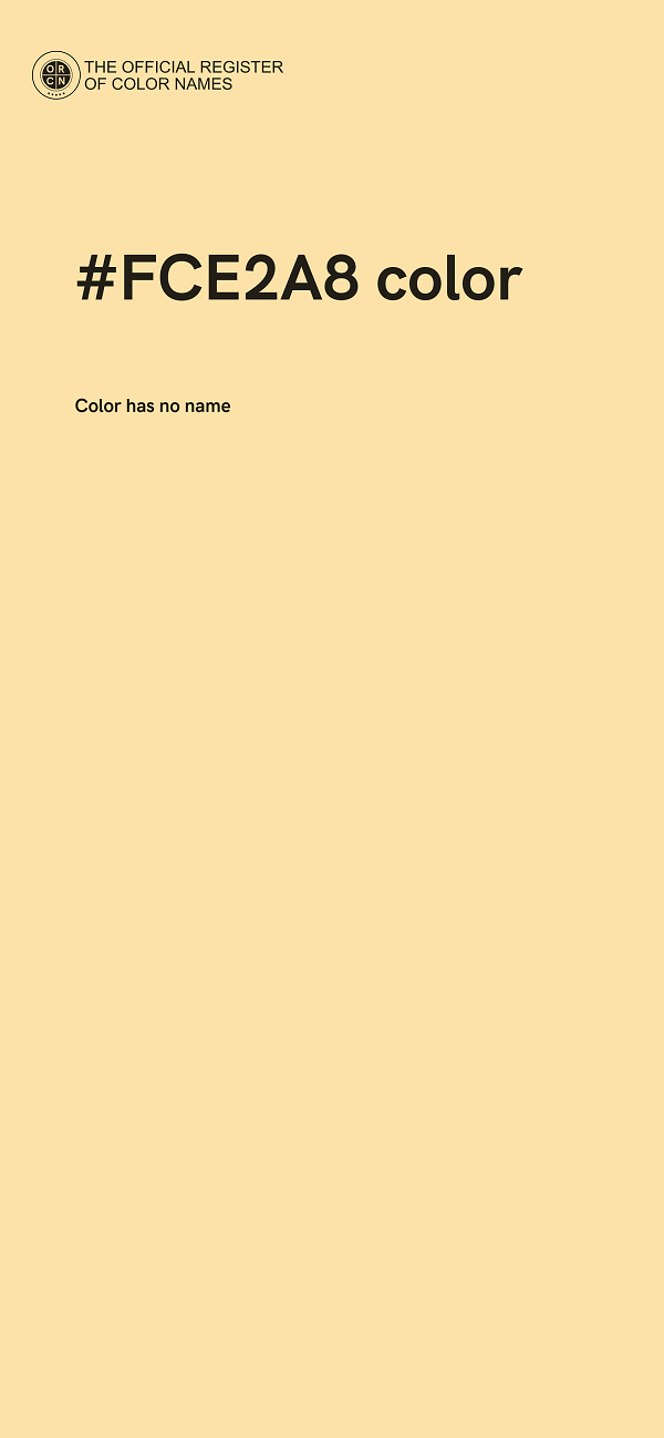 #FCE2A8 color image