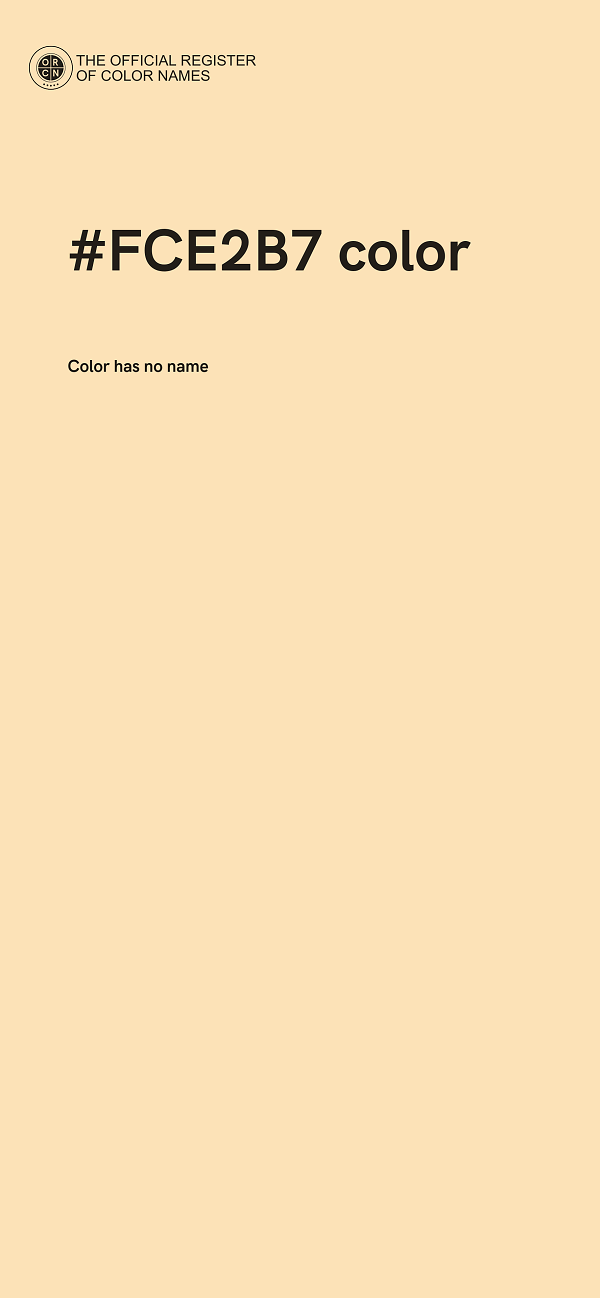 #FCE2B7 color image