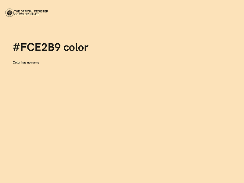 #FCE2B9 color image