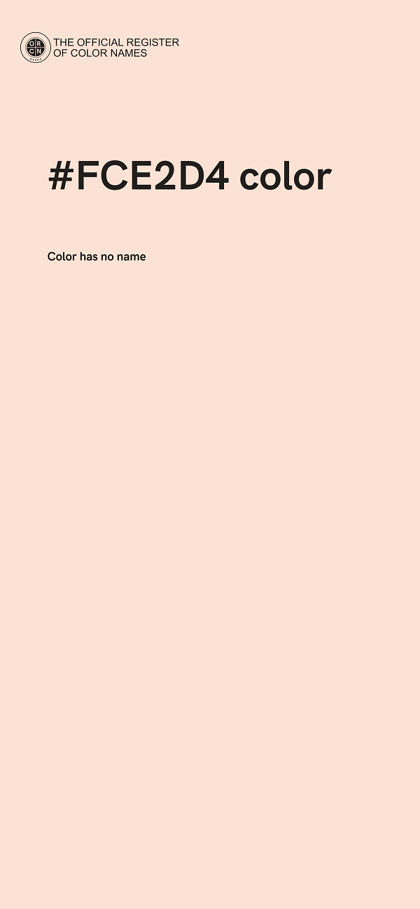 #FCE2D4 color image