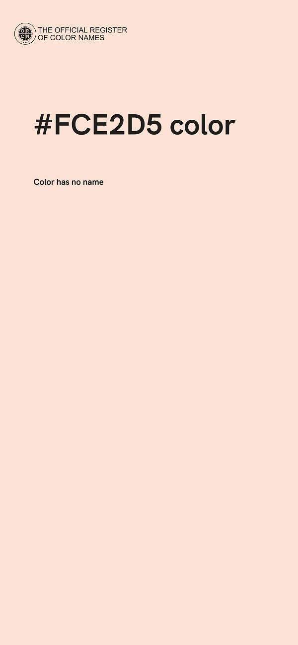 #FCE2D5 color image