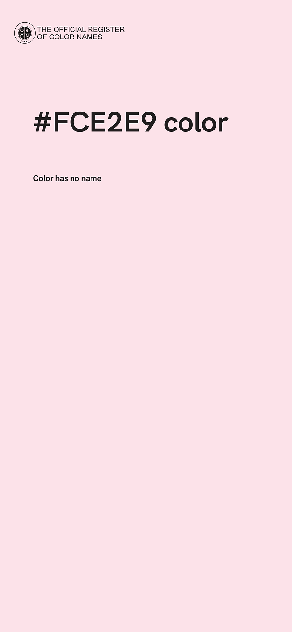 #FCE2E9 color image
