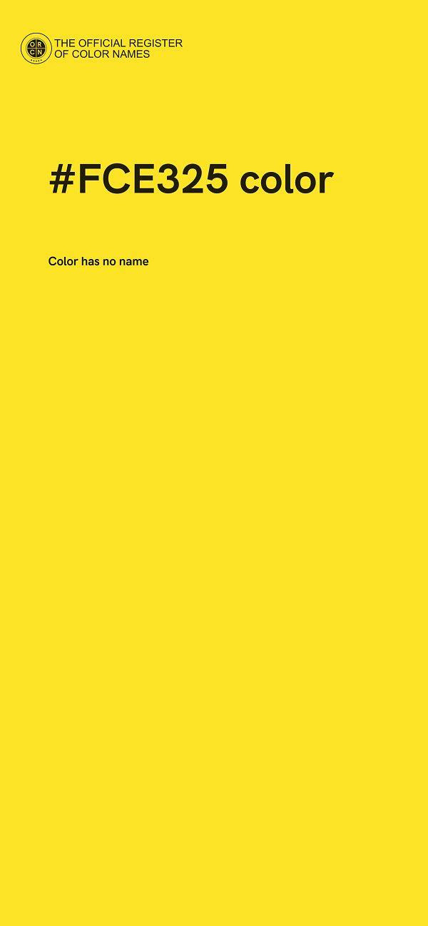 #FCE325 color image