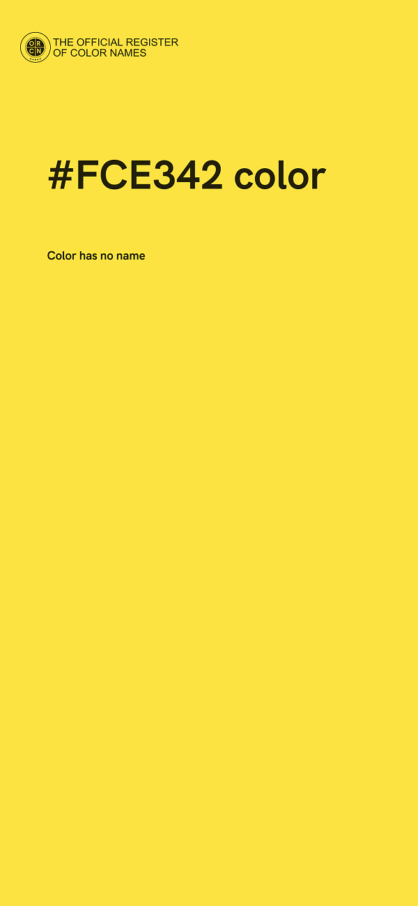 #FCE342 color image