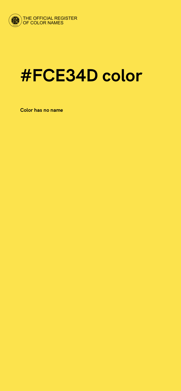 #FCE34D color image