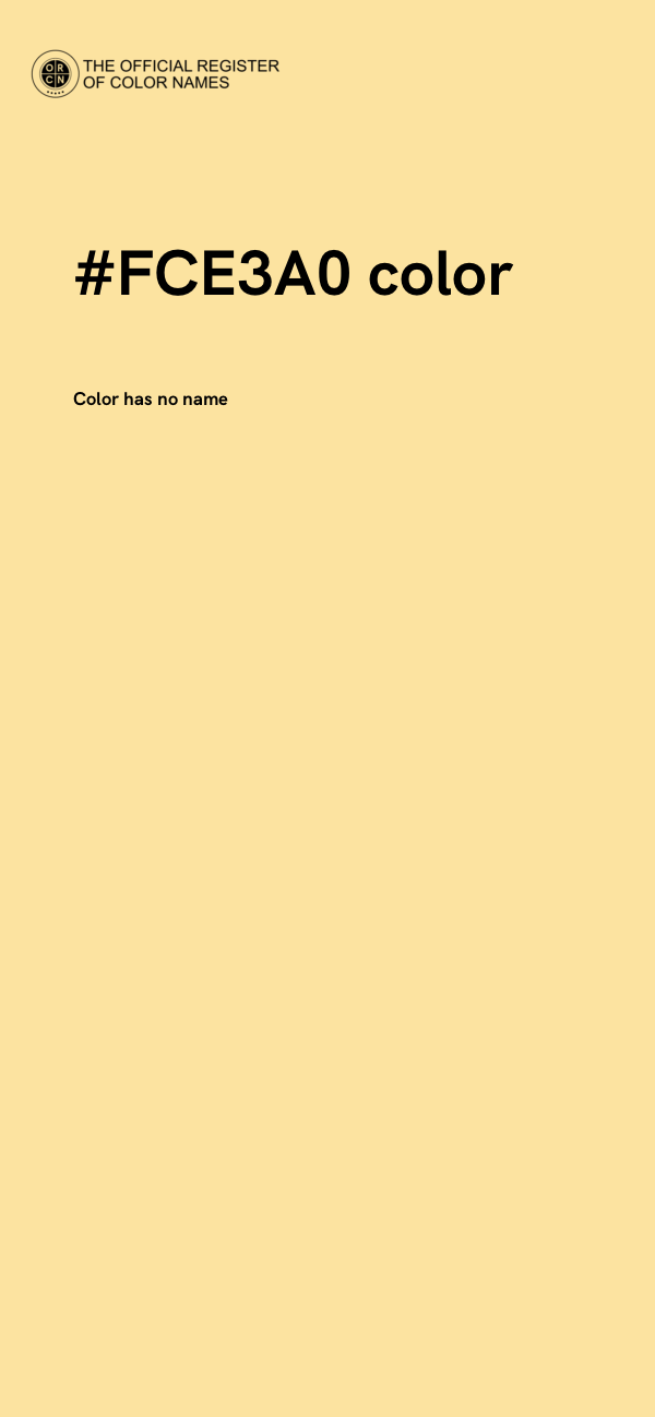 #FCE3A0 color image