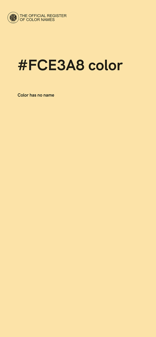 #FCE3A8 color image
