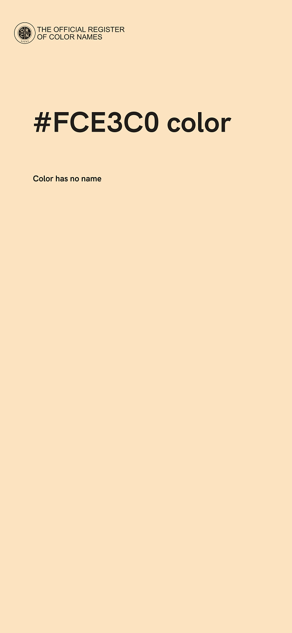 #FCE3C0 color image