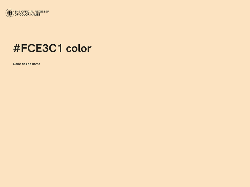 #FCE3C1 color image