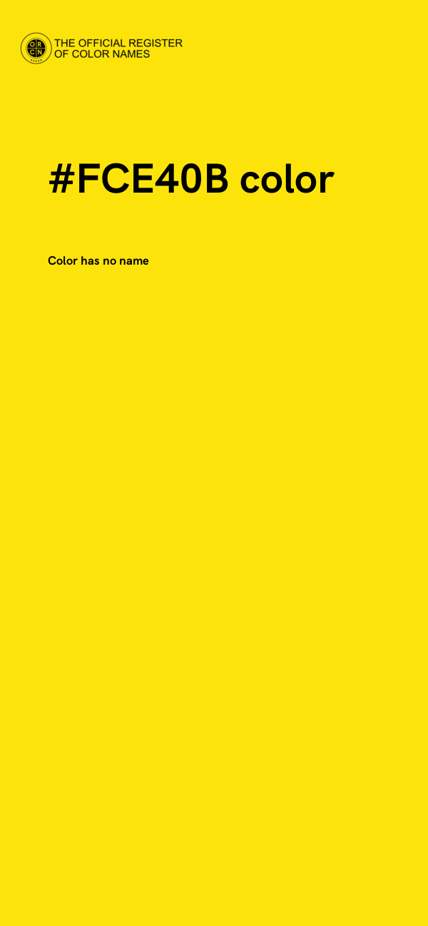 #FCE40B color image