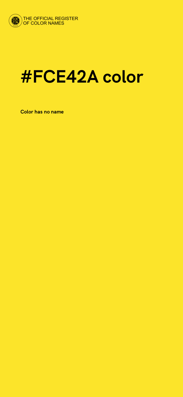 #FCE42A color image