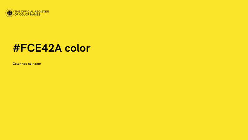 #FCE42A color image