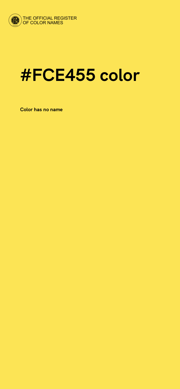 #FCE455 color image