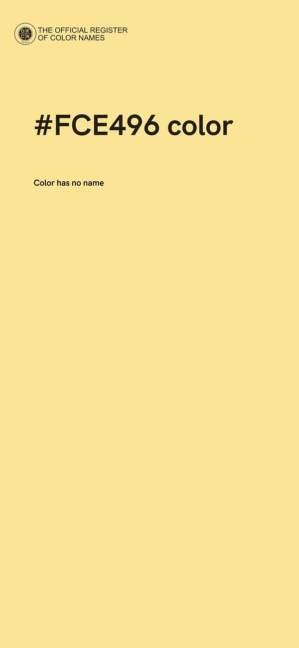#FCE496 color image