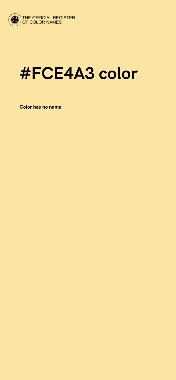 #FCE4A3 color image