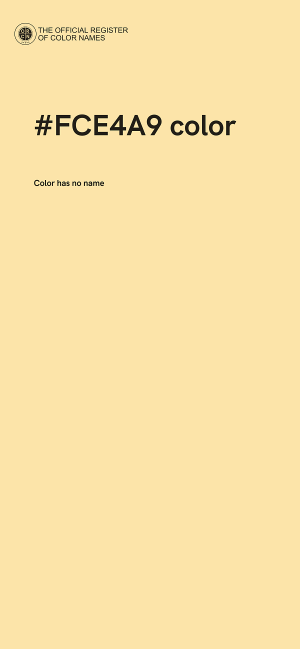 #FCE4A9 color image