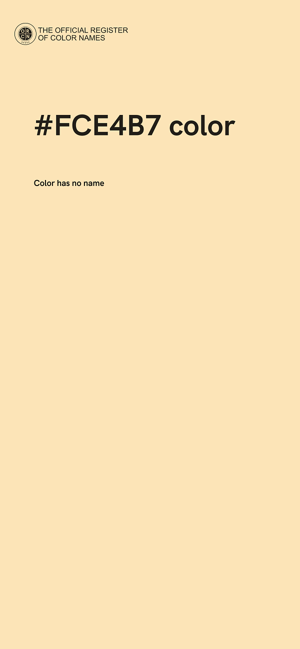 #FCE4B7 color image