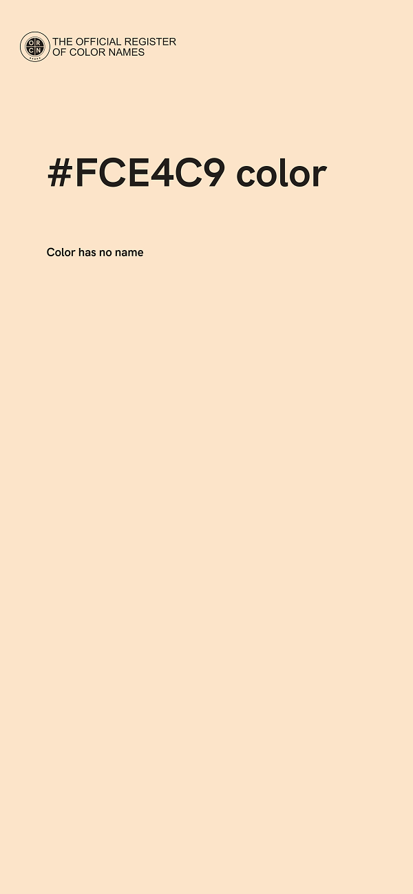 #FCE4C9 color image