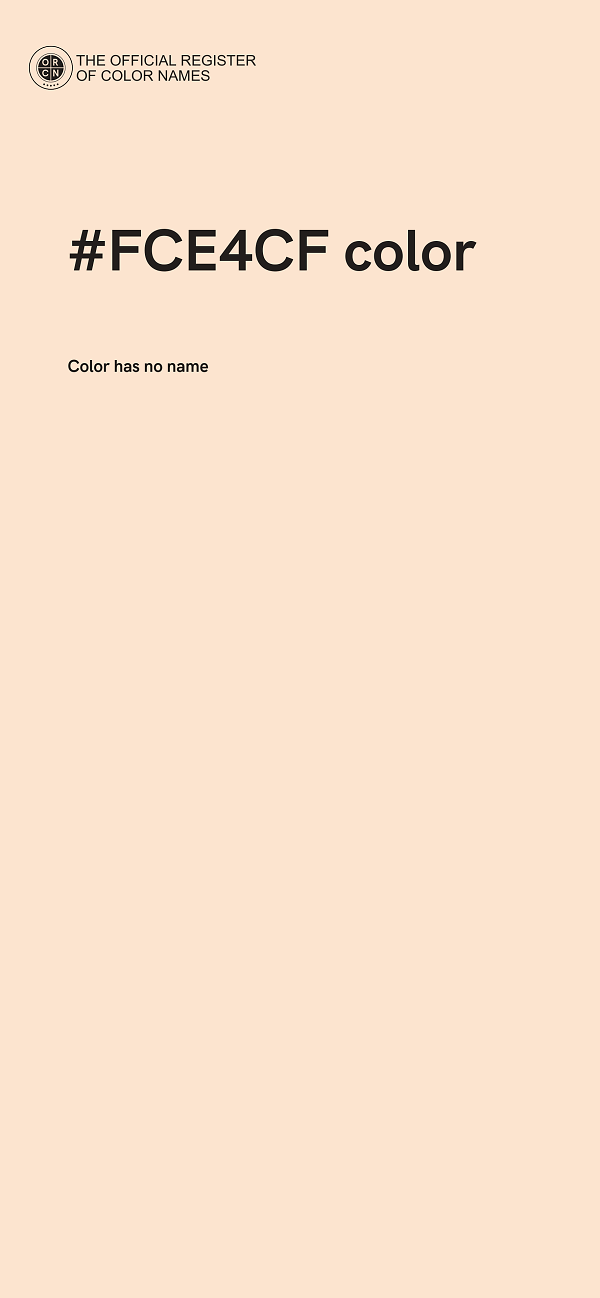 #FCE4CF color image