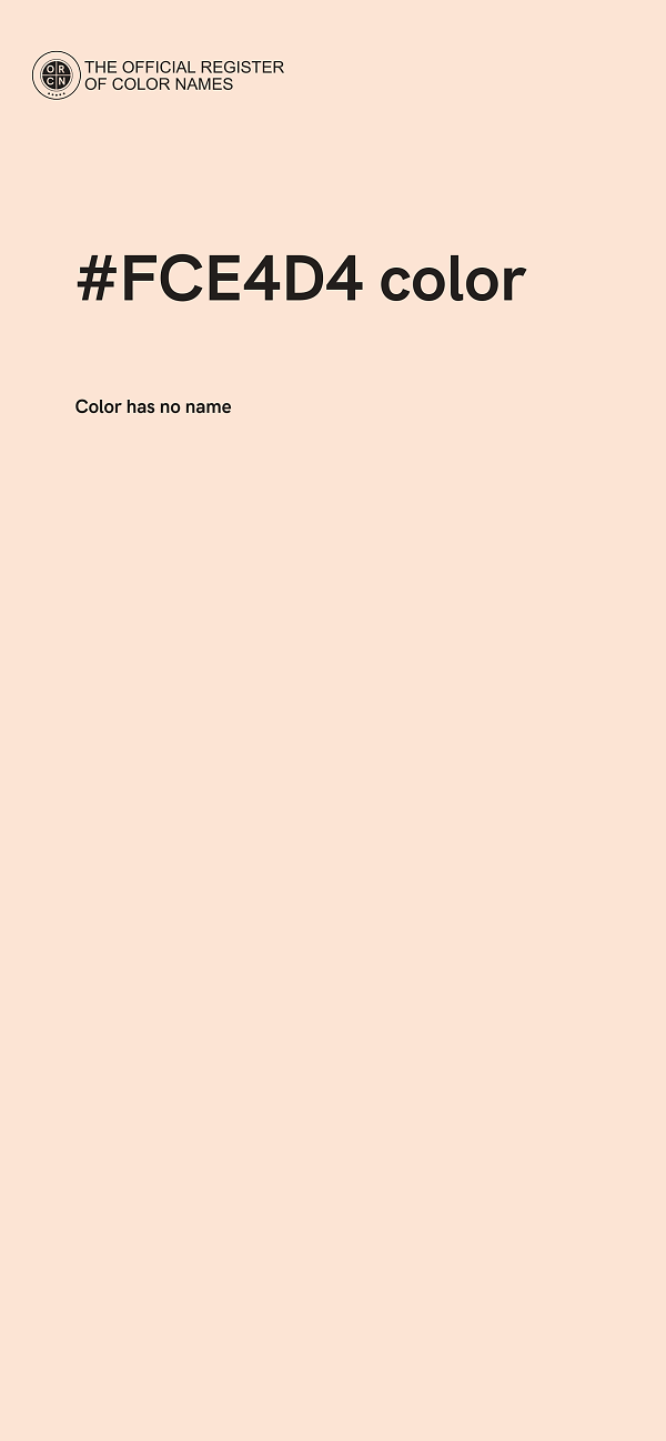 #FCE4D4 color image