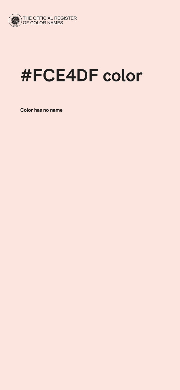 #FCE4DF color image