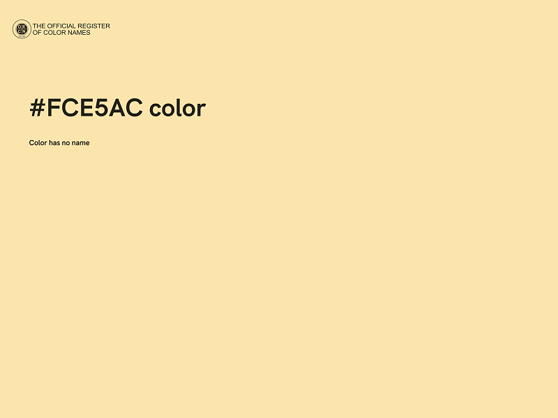 #FCE5AC color image