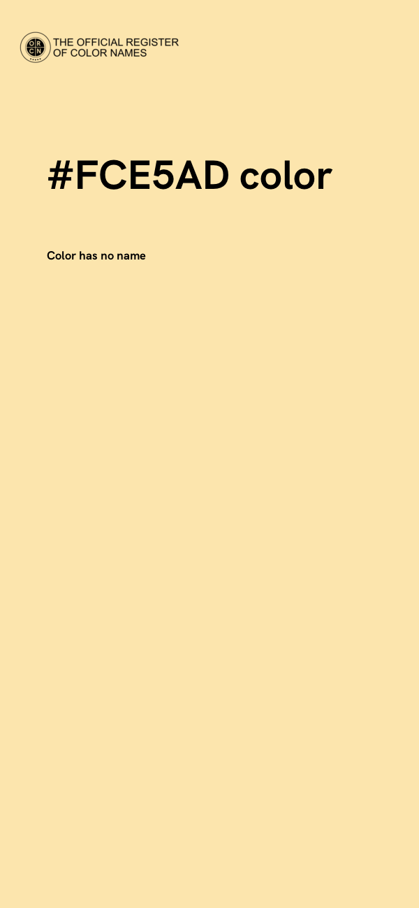 #FCE5AD color image