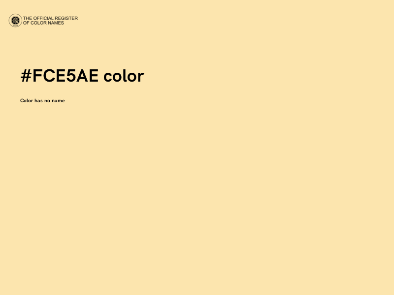 #FCE5AE color image