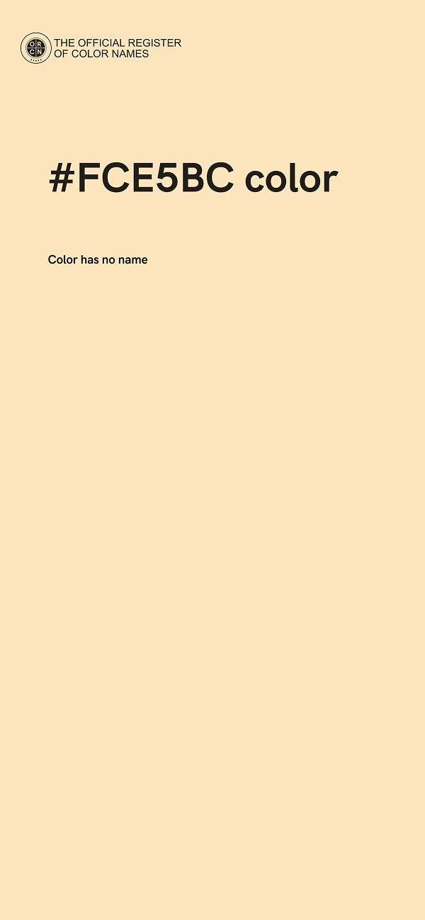 #FCE5BC color image