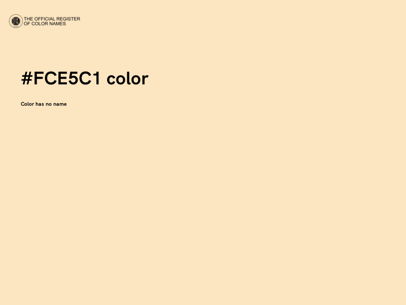 #FCE5C1 color image