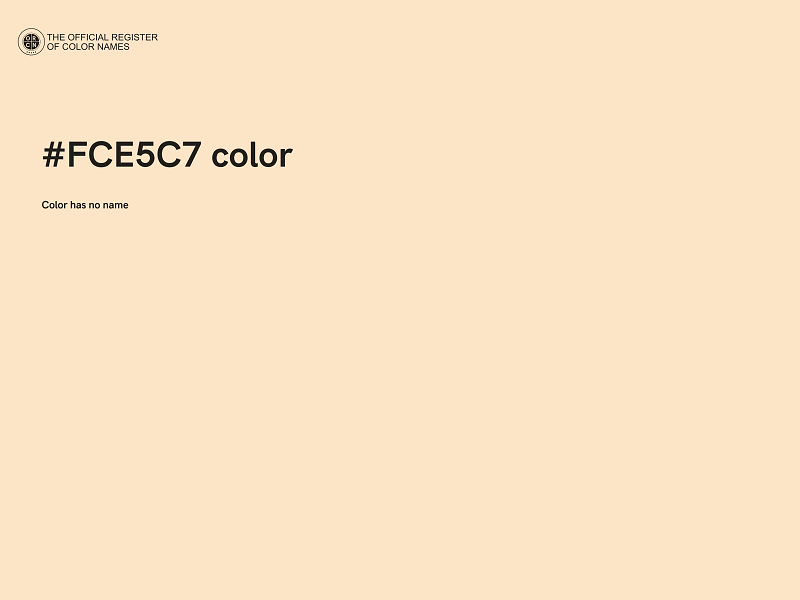 #FCE5C7 color image