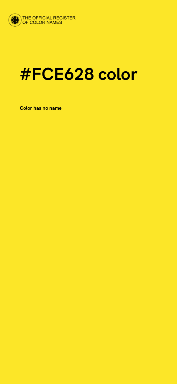 #FCE628 color image