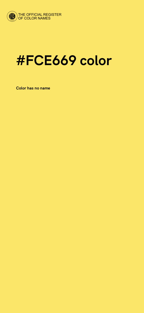 #FCE669 color image