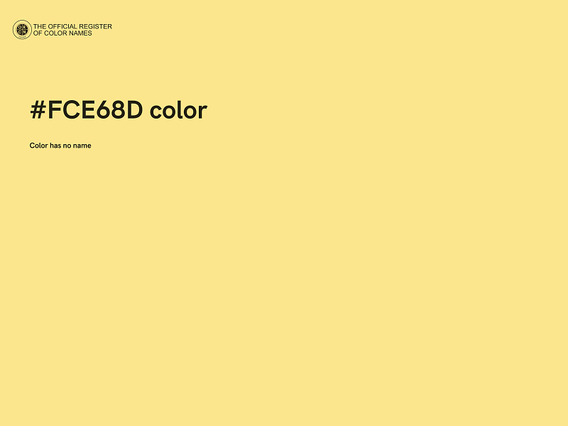 #FCE68D color image