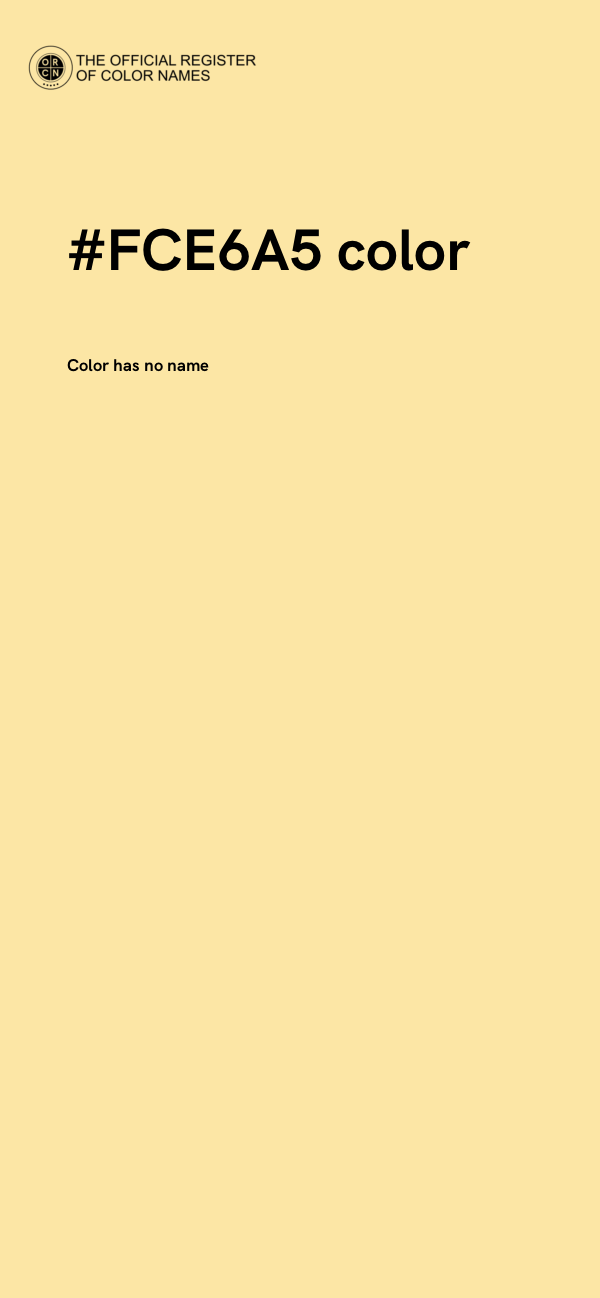 #FCE6A5 color image