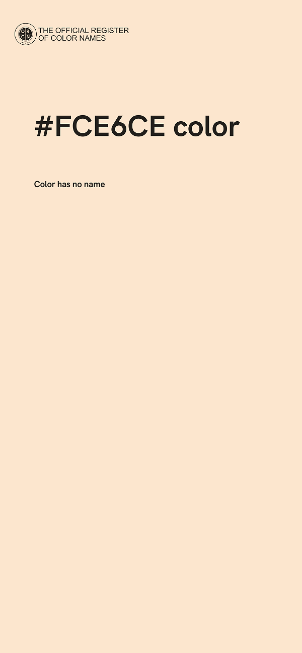 #FCE6CE color image
