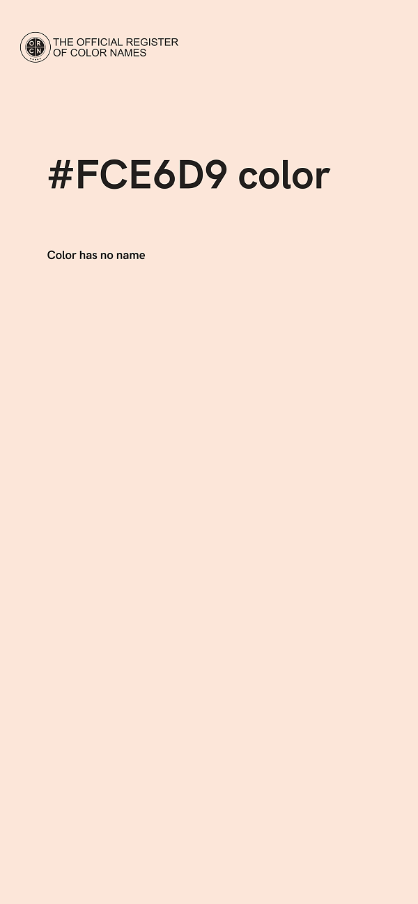 #FCE6D9 color image