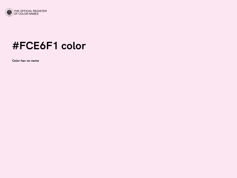 #FCE6F1 color image