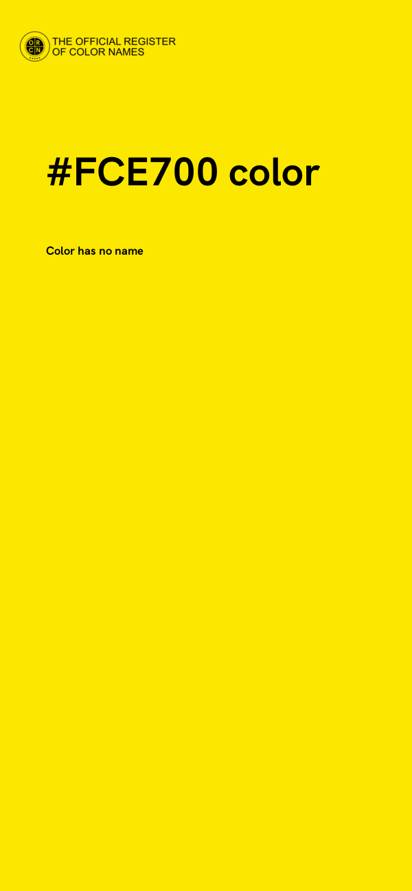 #FCE700 color image