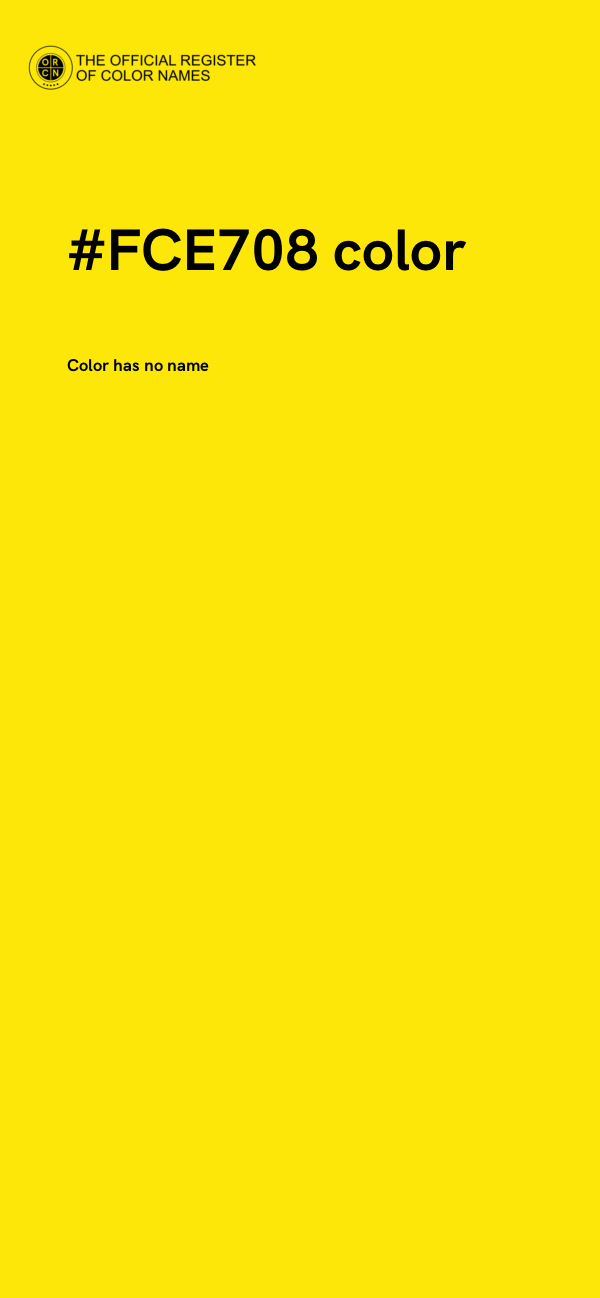 #FCE708 color image