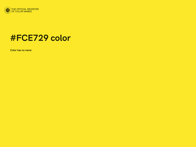 #FCE729 color image