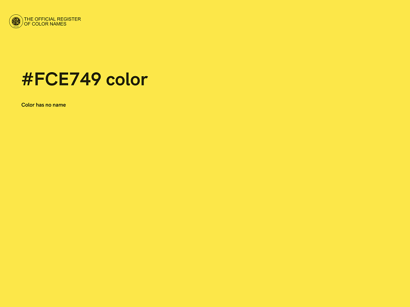 #FCE749 color image