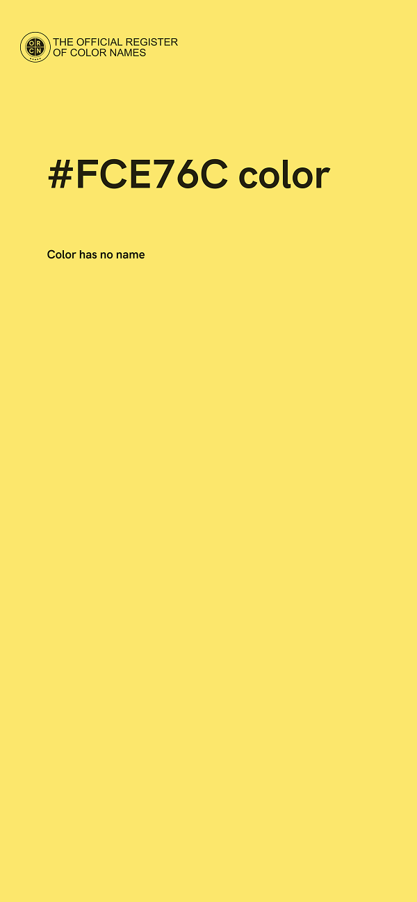 #FCE76C color image