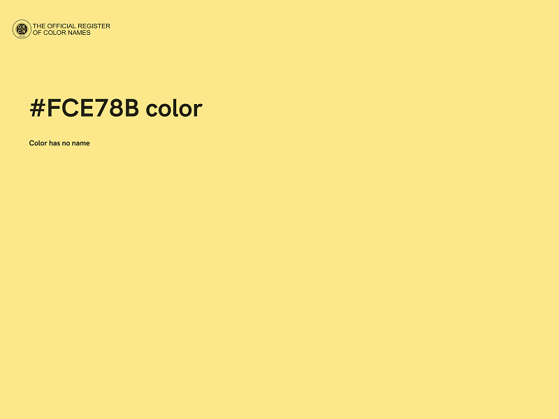 #FCE78B color image